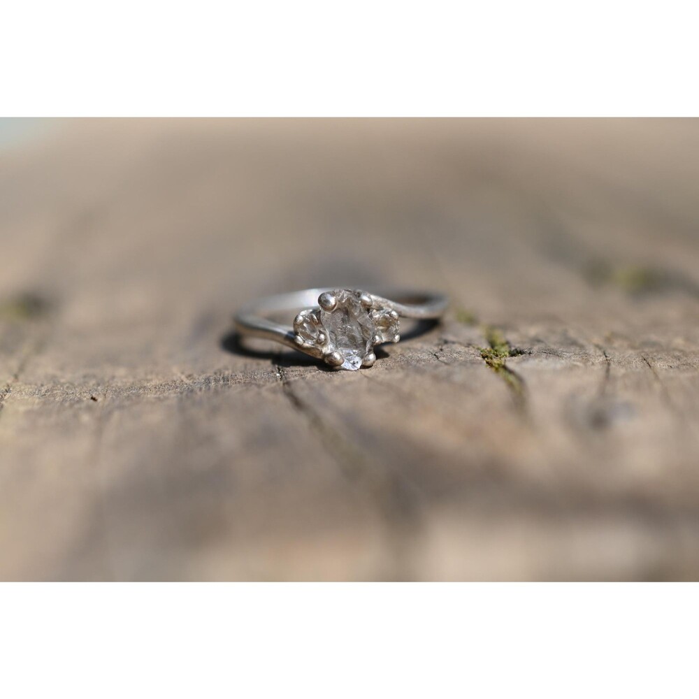Raw Lake County Diamond Engagement Ring